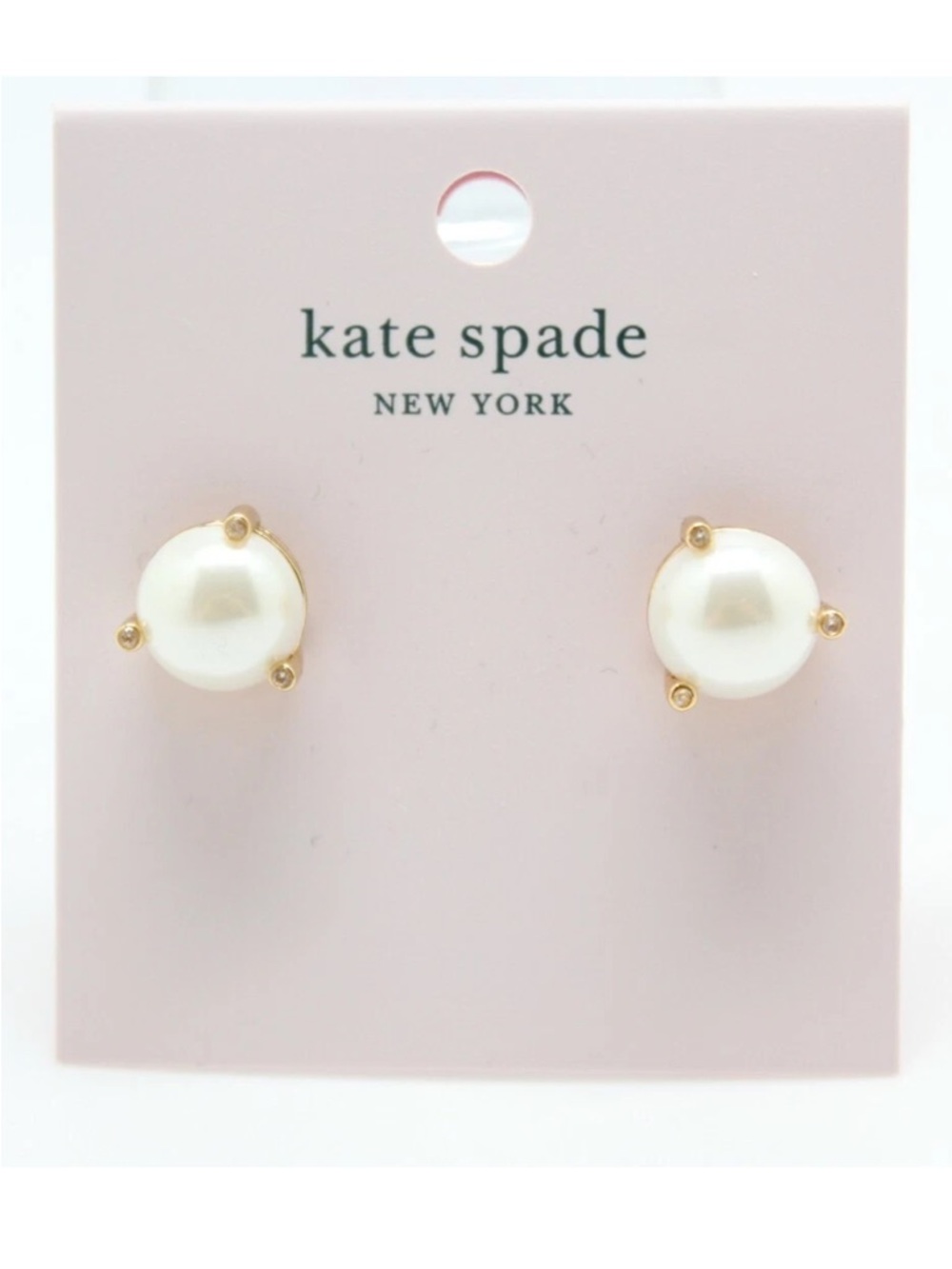 Kate Spade New York Rise and Shine Stud Earrings Cream Multi Gold Plates NWT